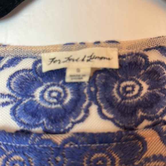 “For Love and Lemons” embroidered floral dress with mesh sheer sleeves - Picture 5 of 15